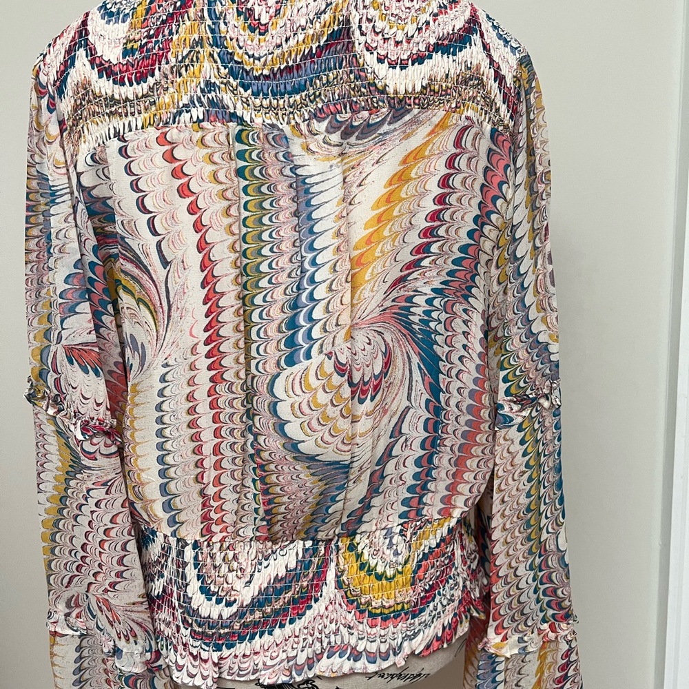 Colorful Patterned Women's Top - Picture 6 of 12